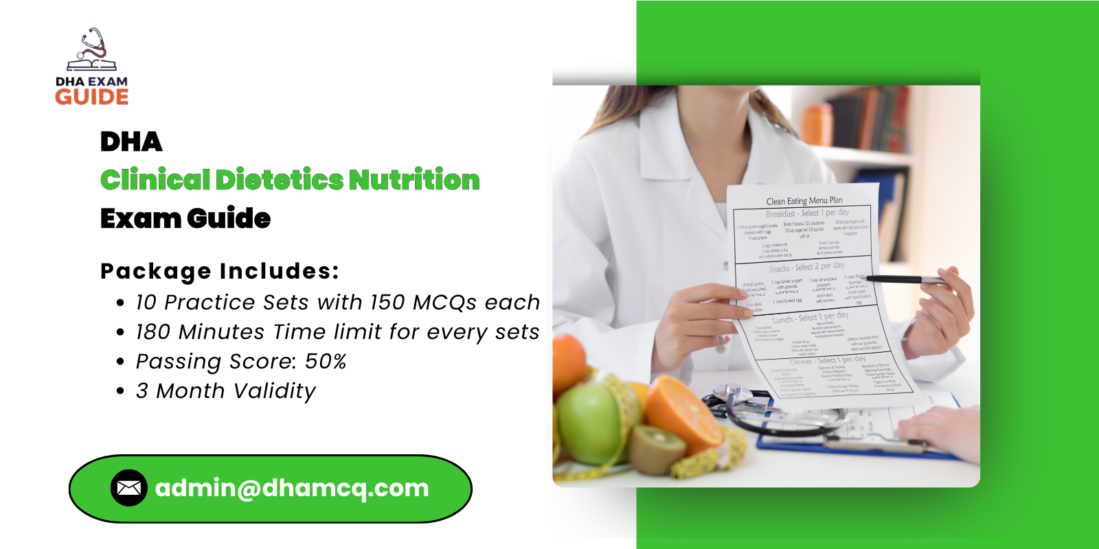 DHA Clinical Dietetics Nutrition Exam Guide