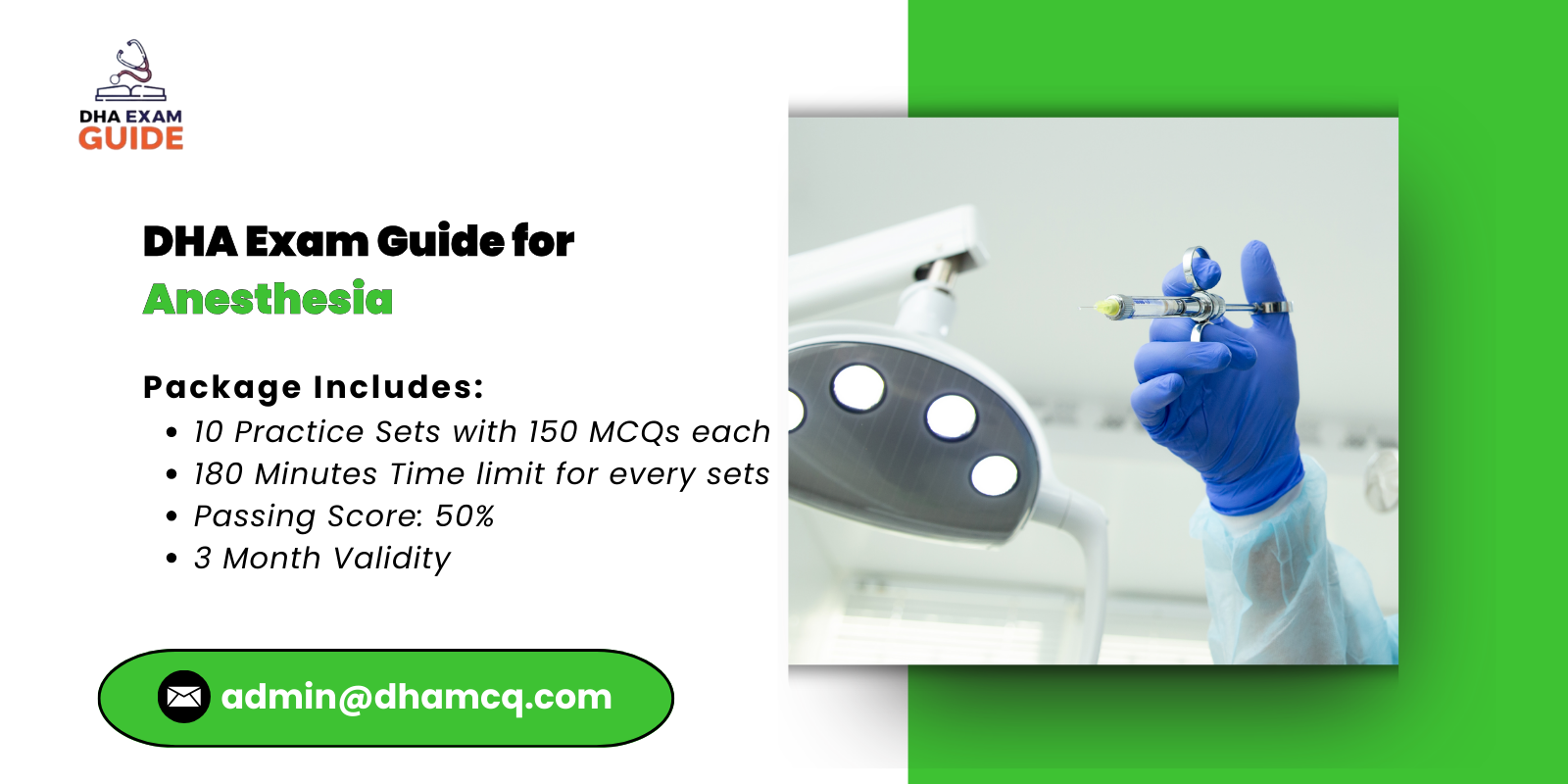 DHA Exam Guide for Anesthesia